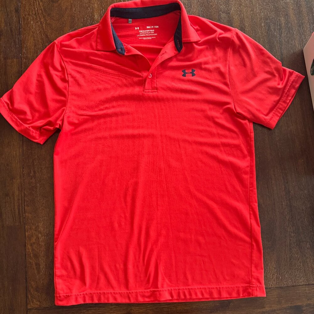 Men's UA Playoff Polo - Size Small, Red Under Armour